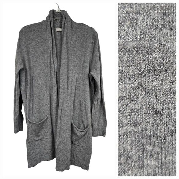 Evolution by Cyrus Ladera Gray Open Front Pocket Cardigan Sweater Stitch Fix 1X - Picture 1 of 9